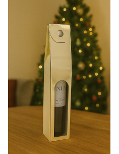 BUSTE E CARTE DA REGALO: vendita online Box Portabottiglia di Natale Oro Metallizzato, Confezione Regalo Vino, Accessori Nata... 2