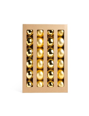 CONF 24 SFERE DORATE 6CM PLASTICA