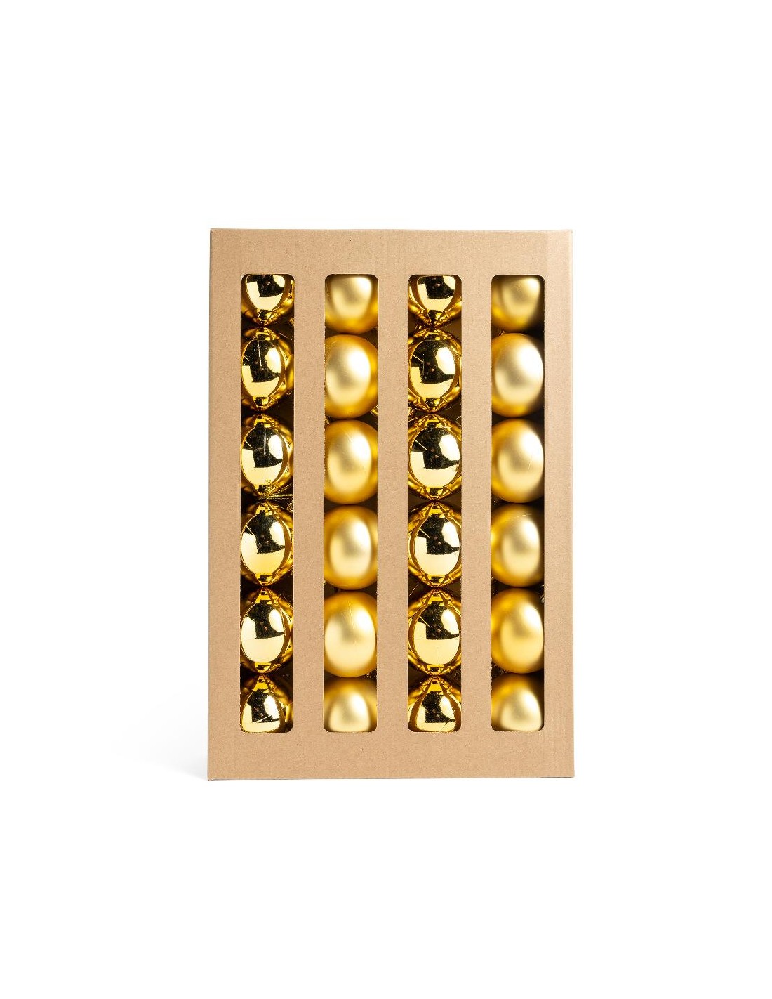 CONF 24 SFERE DORATE 6CM PLASTICA