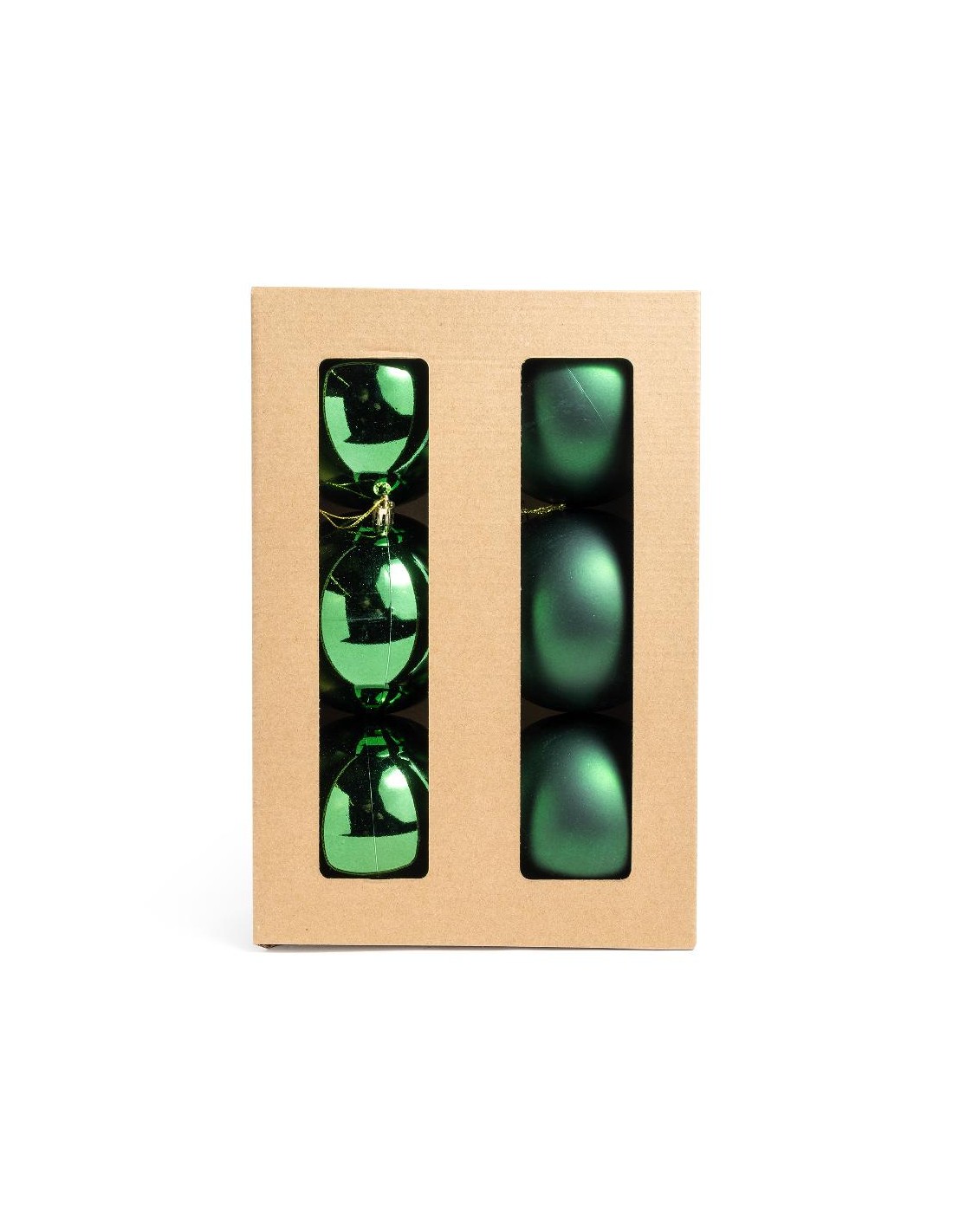CONF 6 SFERE VERDI 10CM PLASTICA