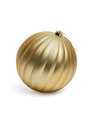 SFERA STRIATA DORATA 20CM PLASTICA
