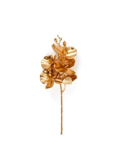 RAMO ORCHIDEA DORATO 73CM PLASTICA/METALLO