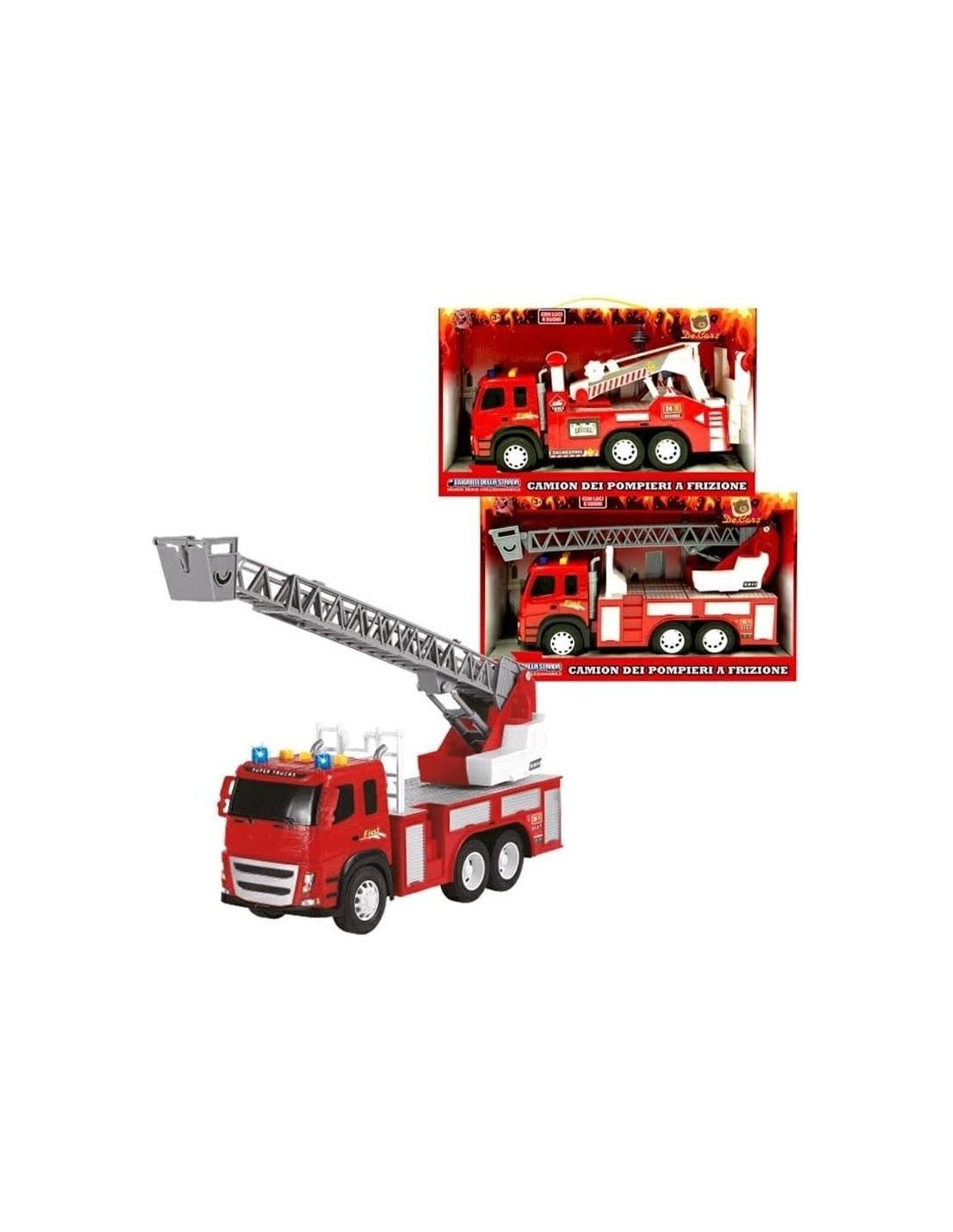 Camion pompieri giocattolo a frizione luci e suoni | shopincasa.it