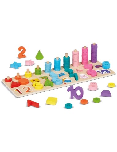 Dal Negro 1 2 3 Color gioco educativo legno bambini | shopincasa.it