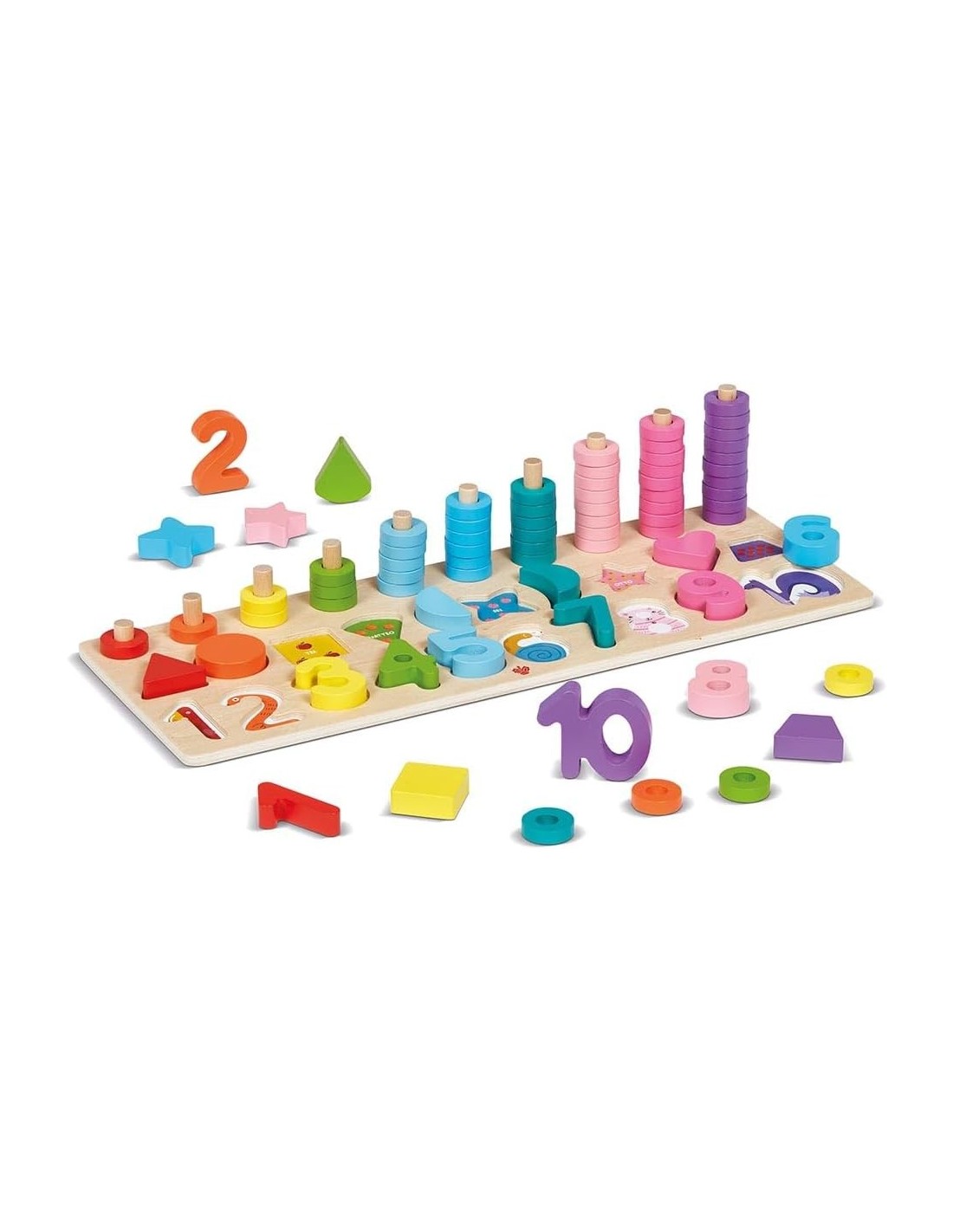 Dal Negro 1 2 3 Color gioco educativo legno bambini | shopincasa.it