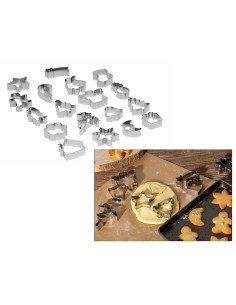 Set di 18 stampini Natale in acciaio inox | shopincasa.it