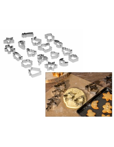 Set di 18 stampini Natale in acciaio inox | shopincasa.it