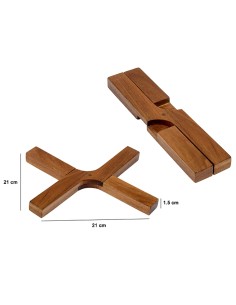 Sottopentola a Croce in Legno di Acacia | Shopincasa.it