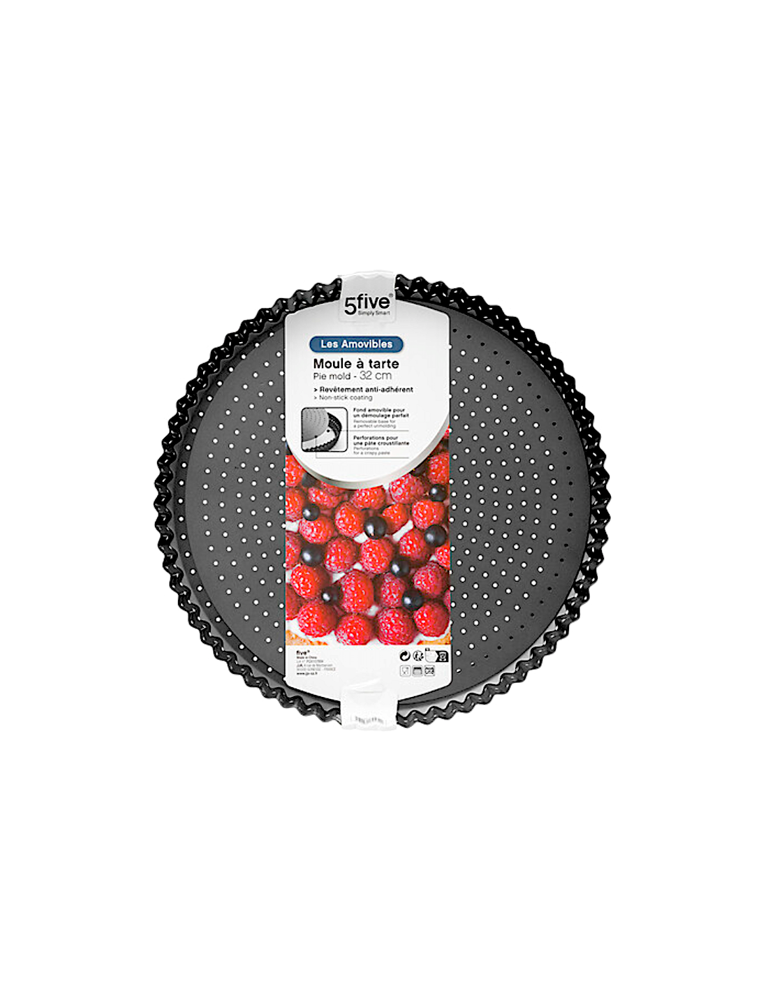 Stampo per crostata 32 cm con fondo rimovibile in metallo | shopincasa.it
