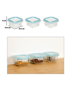 Set 3 contenitori 0,18 L Clipeat in vetro trasparente | shopincasa.it