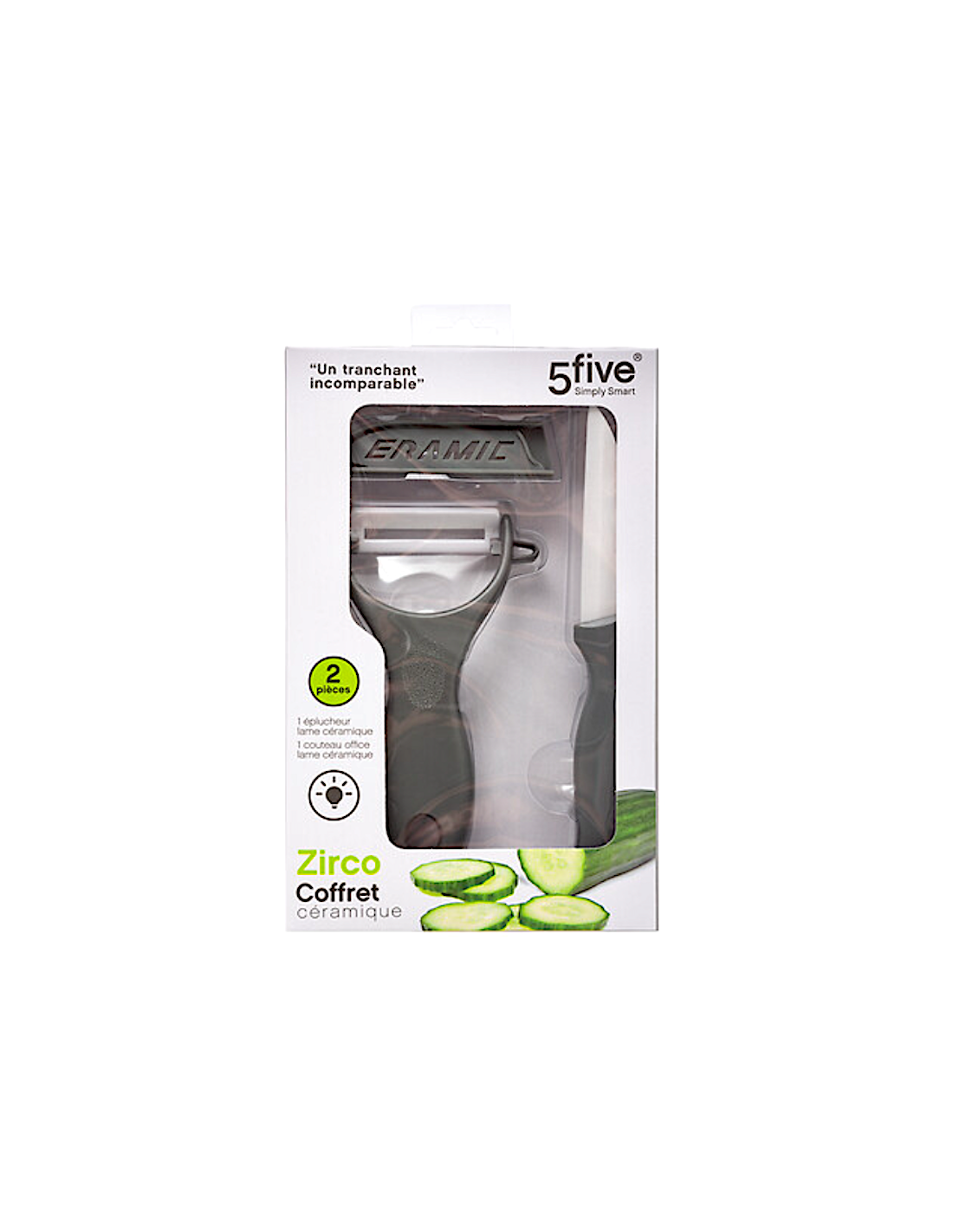 5five Coltello e pelapatate in ceramica zirco – Set cucina | Shopincasa