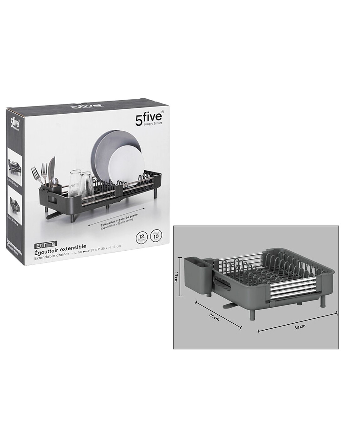 Scolapiatti 1 Livello Etira – PP e Metallo | Shopincasa.it