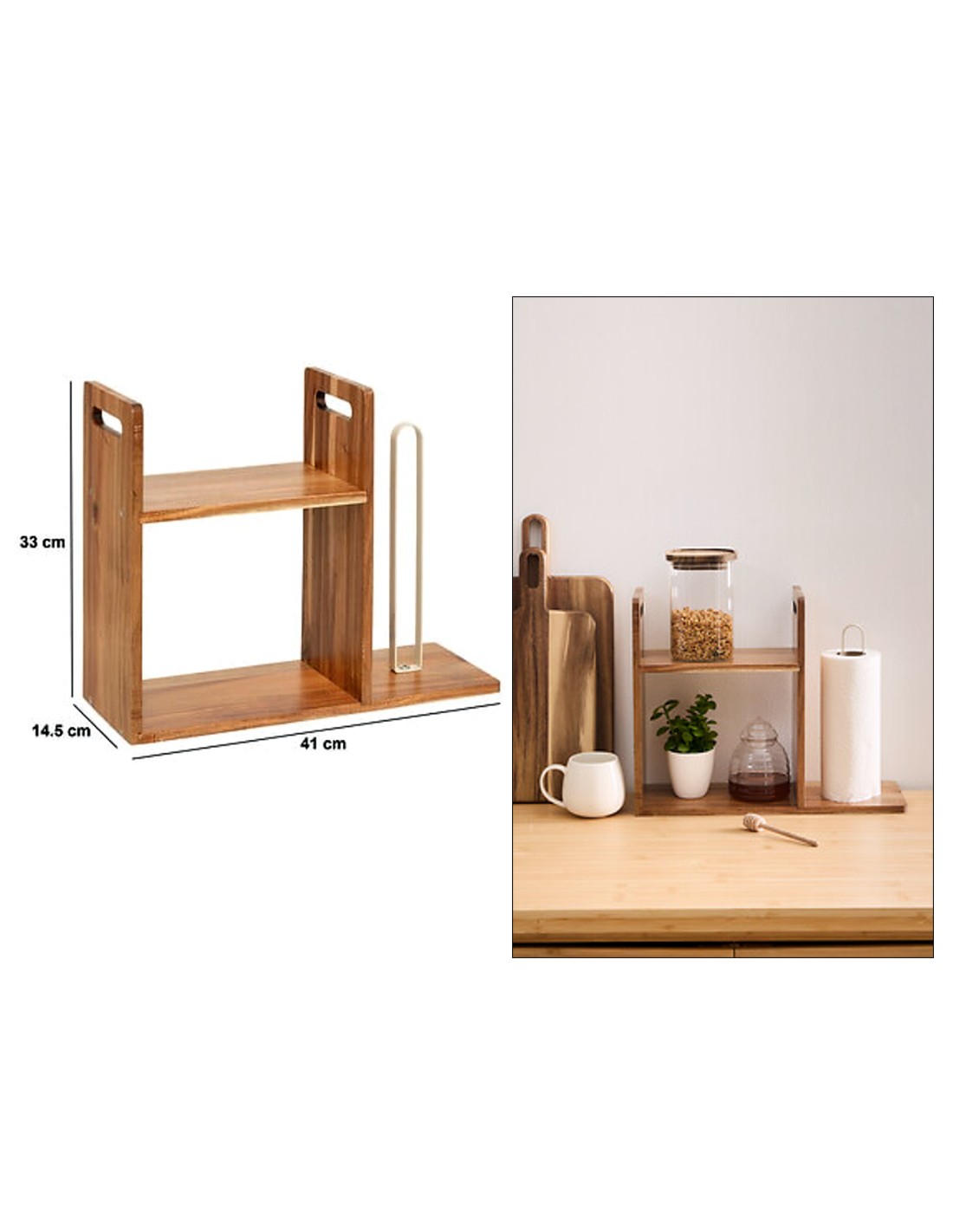 5five – Scaffale con Porta in Legno di Acacia | Shopincasa.it