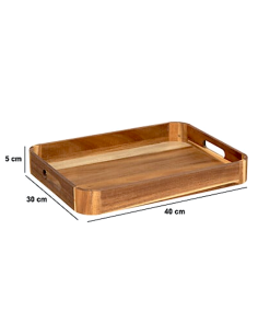VASSOIO 190136 ACACIA/MDF 40X30X5CM