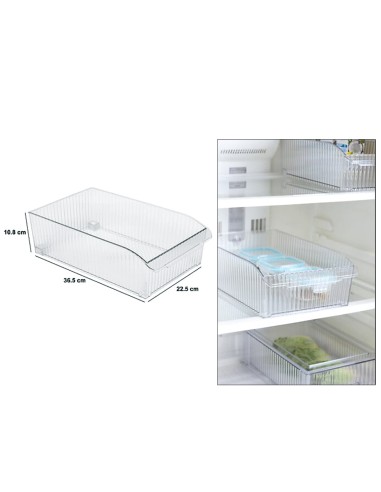 Contenitore con Ruote per Frigorifero – Streaks PET Trasparente | Shopincasa.it