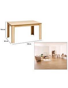 TAVOLO 193696 ABANA 140X90CM H75CM LEGNO BEIGE
