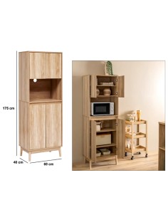 CREDENZA 193662 ABANA 4 ANTE 60X40CM H175CM LEGNO BEIGE