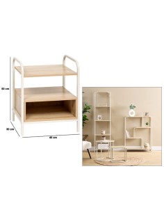 COMODINO 193683 CURVY 40X30CM H50CM MDF/METALLO BEIGE