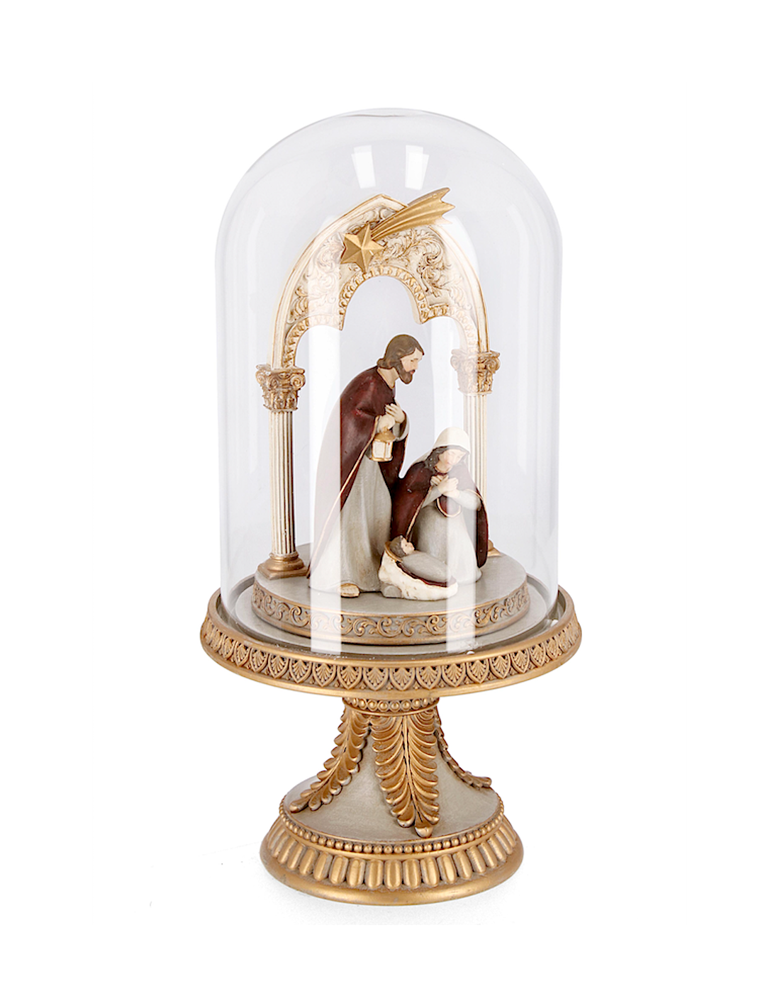 OGGETTISTICA NATALE: vendita online Campana Karolyn Natività 3 figure in poliresina Ø14x29h, decorazione natalizia elegante i...