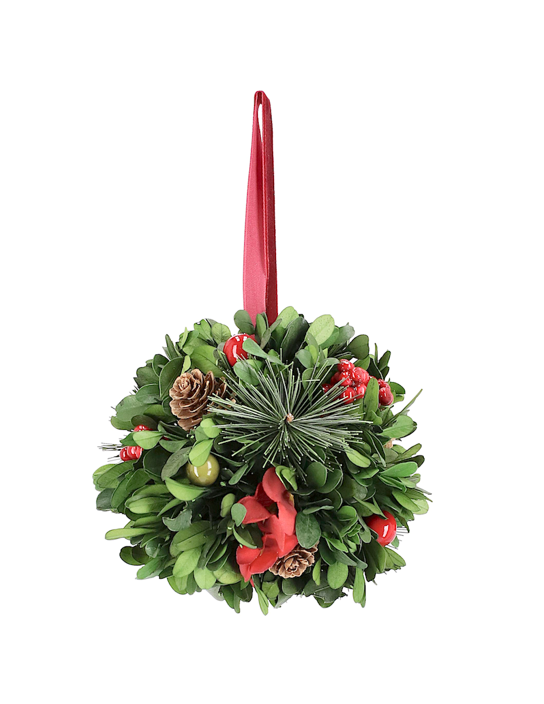 PENDENTE DECORAZIONE ANTEA VERDE 12CM CON BACCHE