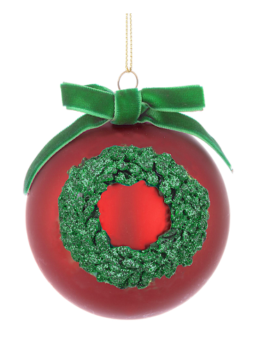 SFERE E PENDAGLI: vendita online Sfera di Natale Corona Vetro 8cm – La Magia di Natale a casa tua in offerta