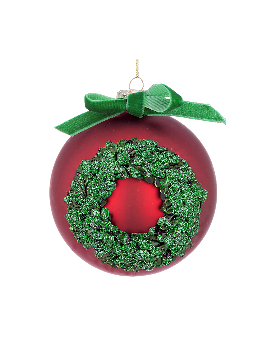 SFERE E PENDAGLI: vendita online Sfera di Natale Corona Vetro 10cm – La Magia di Natale a casa tua in offerta