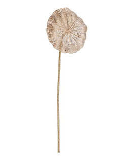 FIORI: vendita online Foglia di loto di Natale Howell oro H55cm decorazione elegante, ramo artificiale in PE e fil di ferro i...