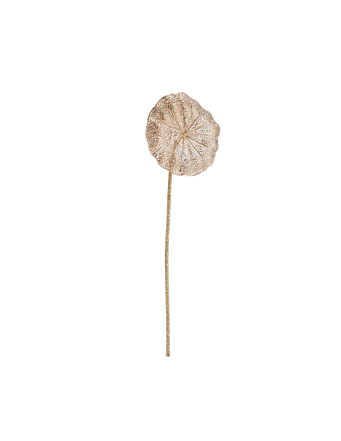 FIORI: vendita online Foglia di loto di Natale Howell oro H55cm decorazione elegante, ramo artificiale in PE e fil di ferro i...