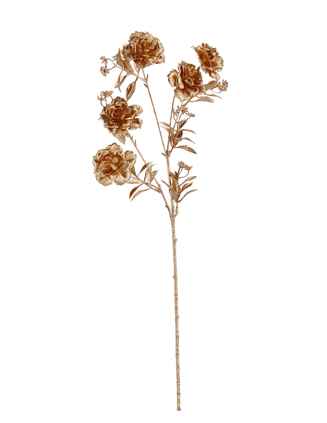 FIORI: vendita online Ramo Howell rosa oro di Natale H80cm con 5 fiori, decorazione elegante in PE e fil di ferro in offerta