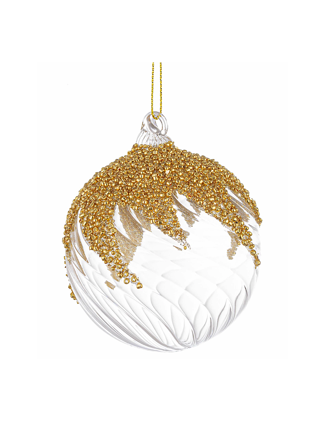 SFERE E PENDAGLI: vendita online Sfera di Natale Vortex Vetro 8cm Trasparente – La Magia di Natale a casa tua in offerta