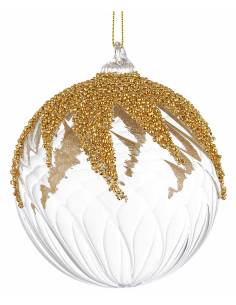 SFERE E PENDAGLI: vendita online Sfera di Natale Vortex Vetro 10cm Trasparente – La Magia di Natale a casa tua in offerta