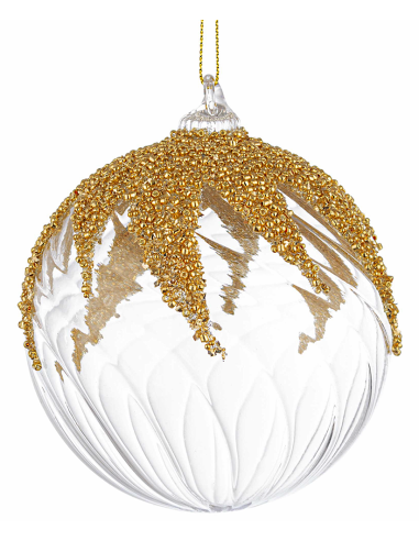 SFERE E PENDAGLI: vendita online Sfera di Natale Vortex Vetro 10cm Trasparente – La Magia di Natale a casa tua in offerta