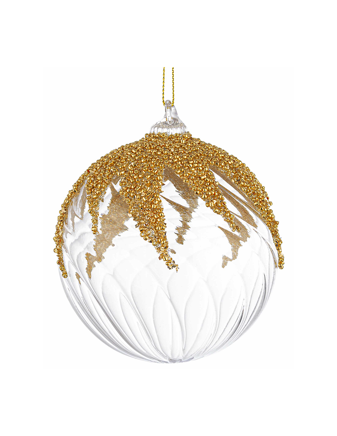 SFERE E PENDAGLI: vendita online Sfera di Natale Vortex Vetro 10cm Trasparente – La Magia di Natale a casa tua in offerta