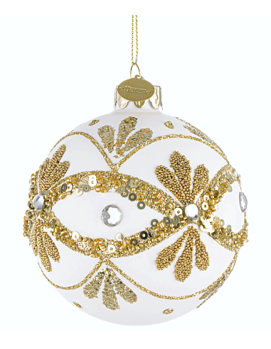 SFERA GLEEFUL 10CM VETRO CHAMPAGNE
