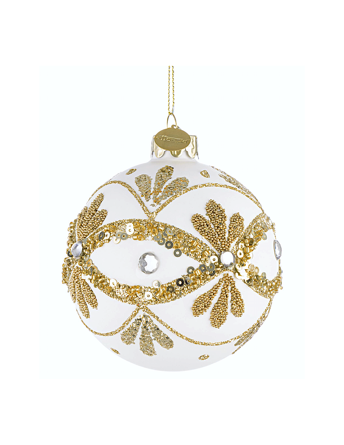 SFERA GLEEFUL 10CM VETRO CHAMPAGNE