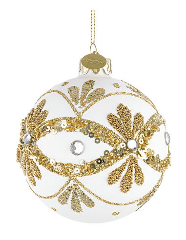 SFERA GARISH 8CM VETRO BIANCO