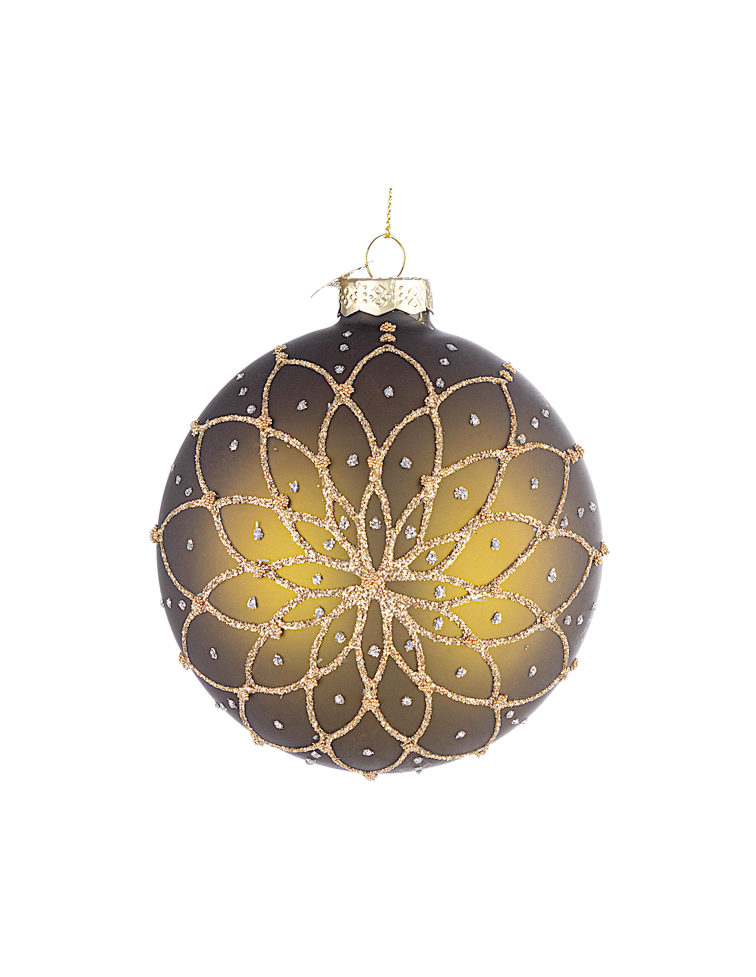 SFERE E PENDAGLI: vendita online Sfera di Natale Florid Vetro 10cm Verde Scuro – La Magia di Natale a casa tua in offerta