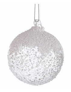 SFERE E PENDAGLI: vendita online Sfera di Natale Cheery Vetro 8cm Trasparente – La Magia di Natale a casa tua in offerta