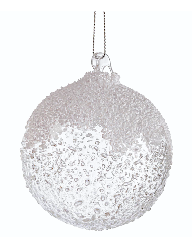 SFERE E PENDAGLI: vendita online Sfera di Natale Cheery Vetro 8cm Trasparente – La Magia di Natale a casa tua in offerta
