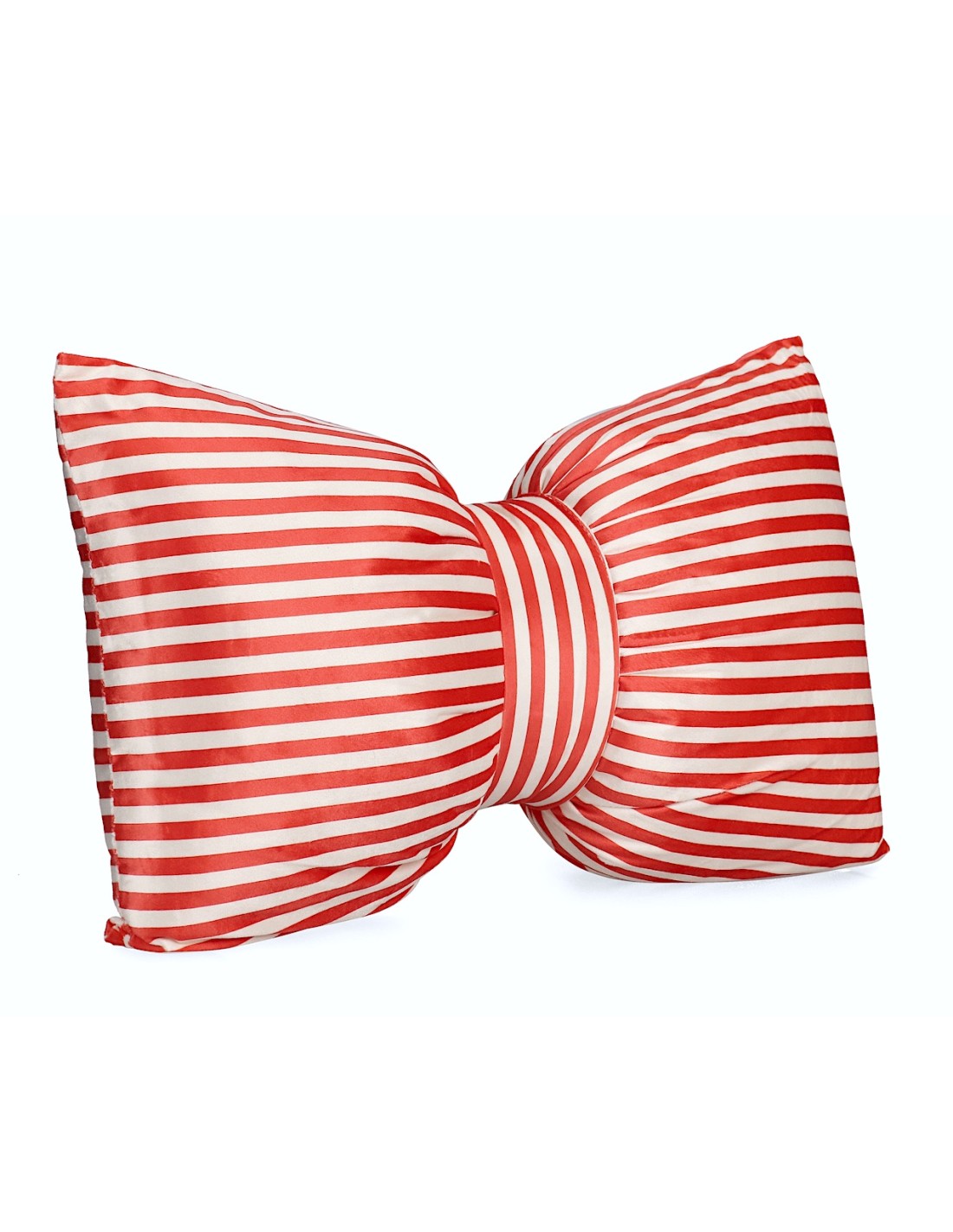 TESSILE: vendita online Cuscino Athel fiocco righe rosso 60x40cm effetto velluto, complemento d’arredo natalizio elegante in ...