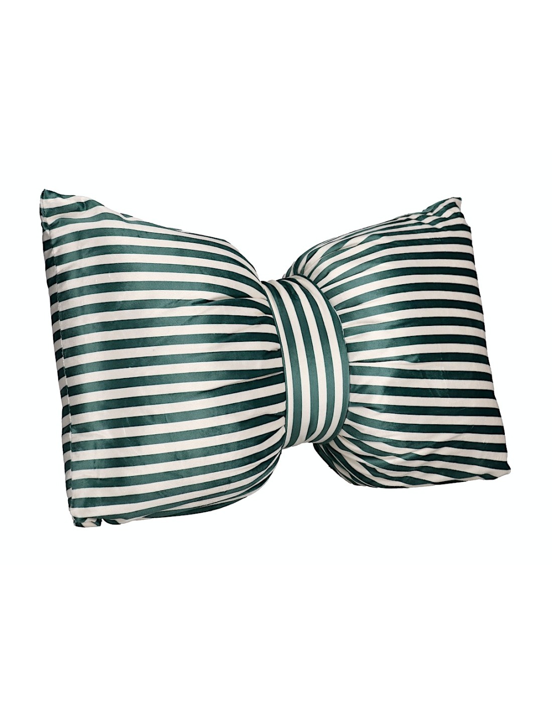 TESSILE: vendita online Cuscino Athel fiocco righe verde 60x40cm effetto velluto, complemento d’arredo natalizio elegante in ...