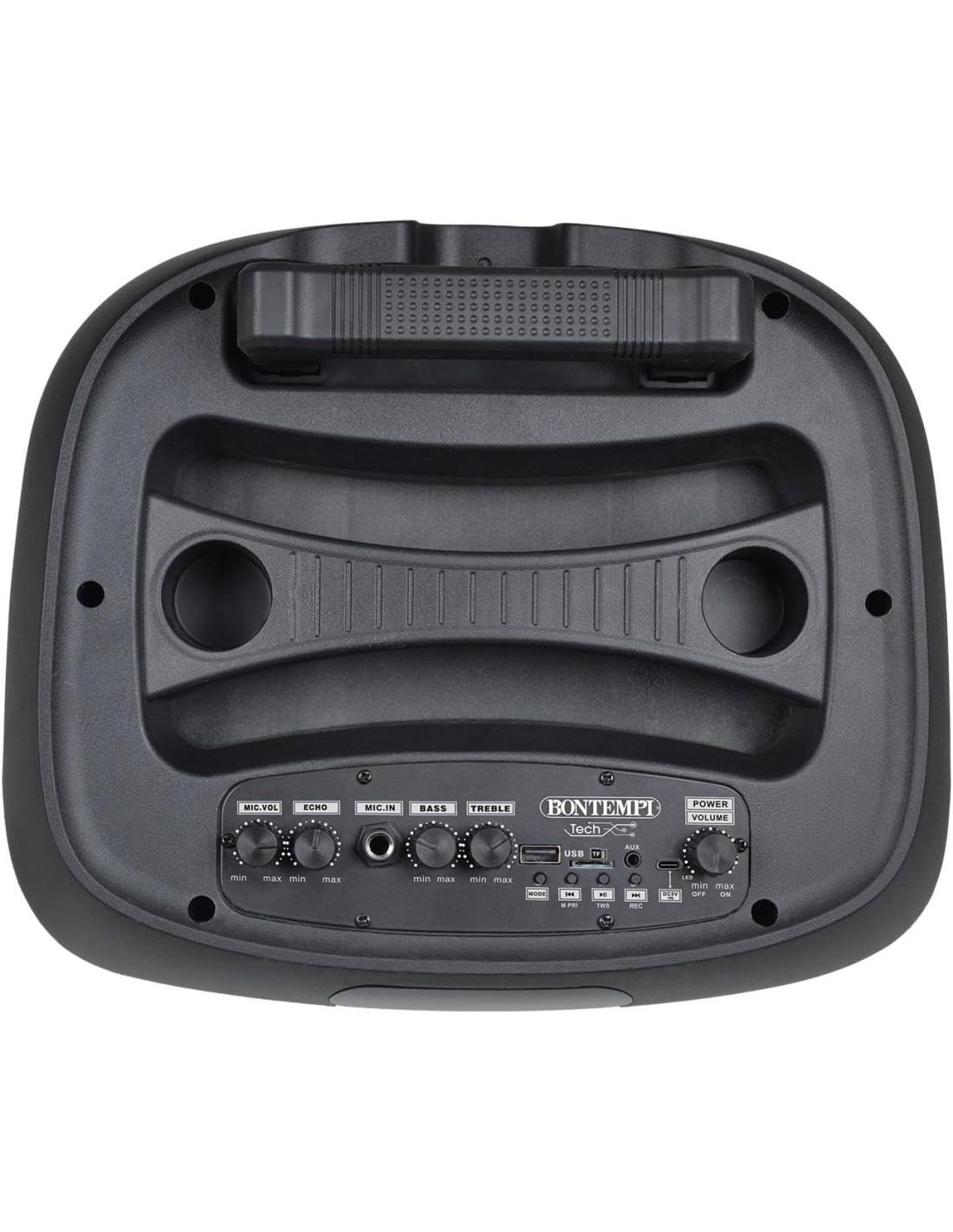 Cassa Trolley Acustica Wireless 2 microfoni luci RGB | shopincasa.