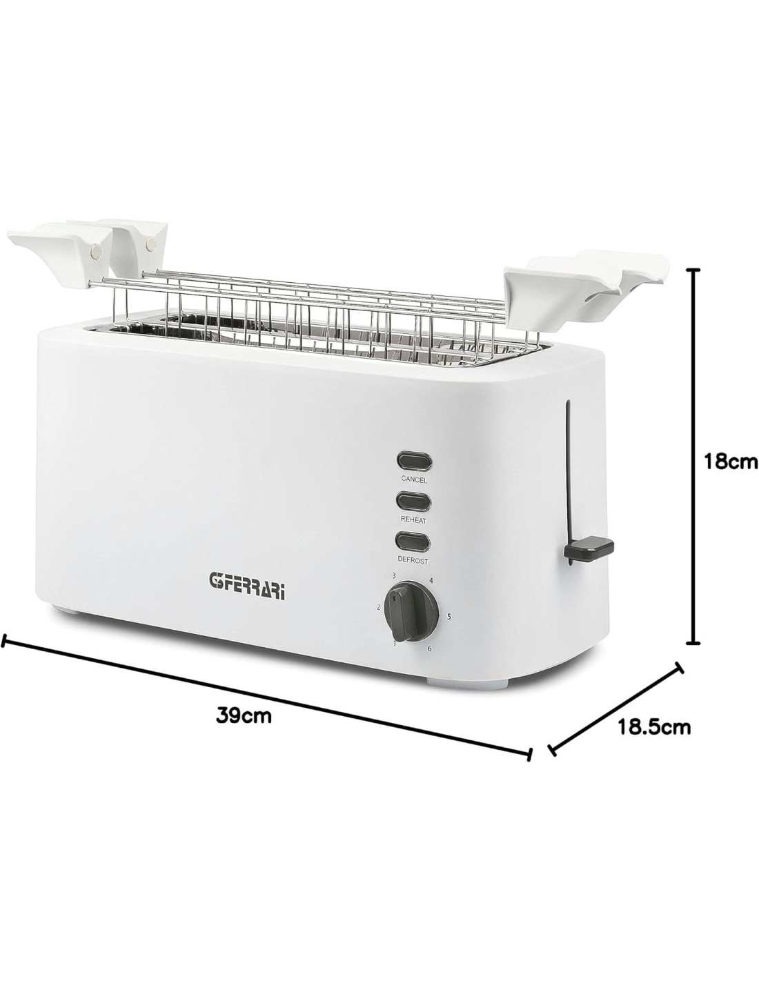 Tostapane Grandi Fette Essential Toast 1500W G3 Ferrari G10142 | Shopincasa