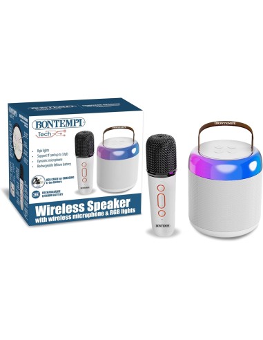 Cassa Acustica Wireless microfono luci RGB portatile | shopincasa.it