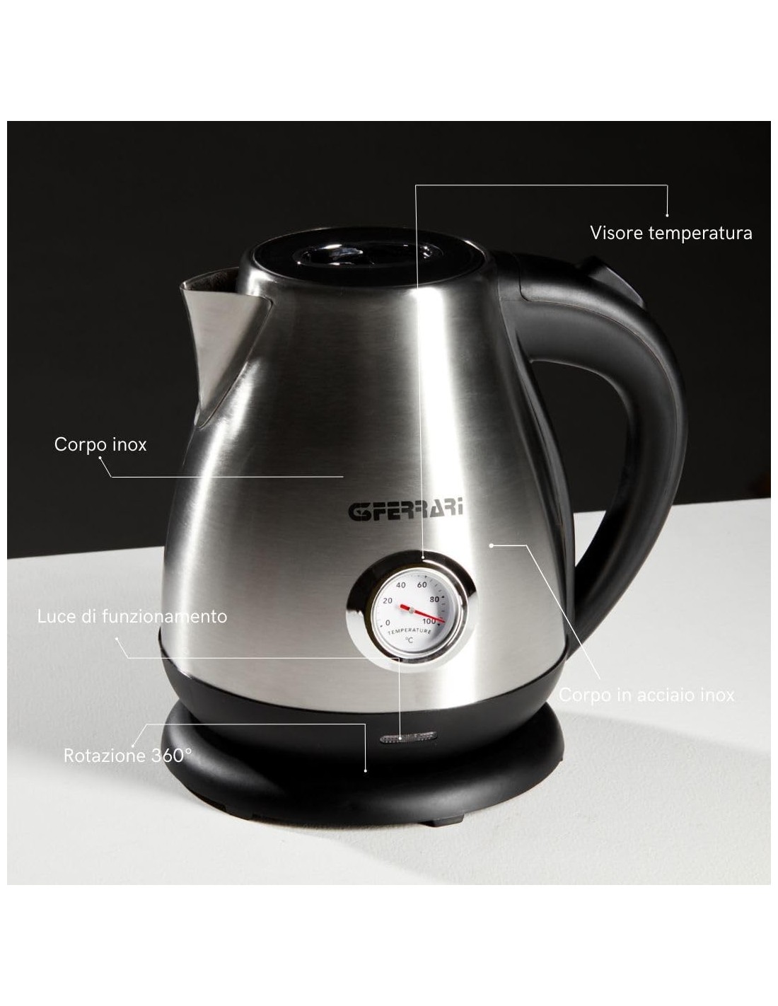 Bollitore Elettrico Rapido 1,7L G3 Ferrari | Shopincasa