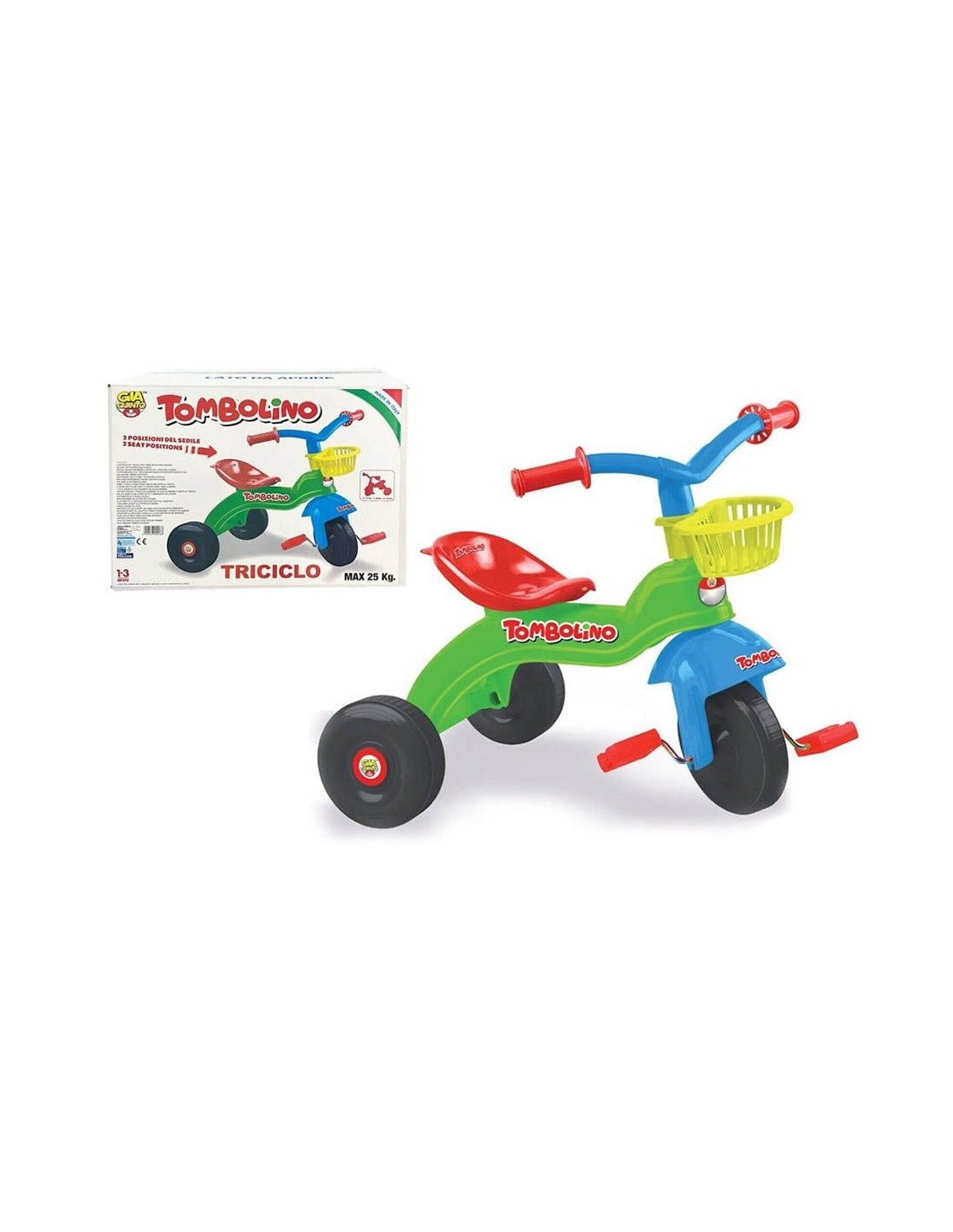 Triciclo Tombolino Fun Colors per bambini | shopincasa.it