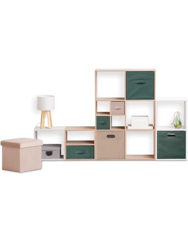 Scatola Portaoggetti in Lino 31x31x15 cm Beige | Shopincasa