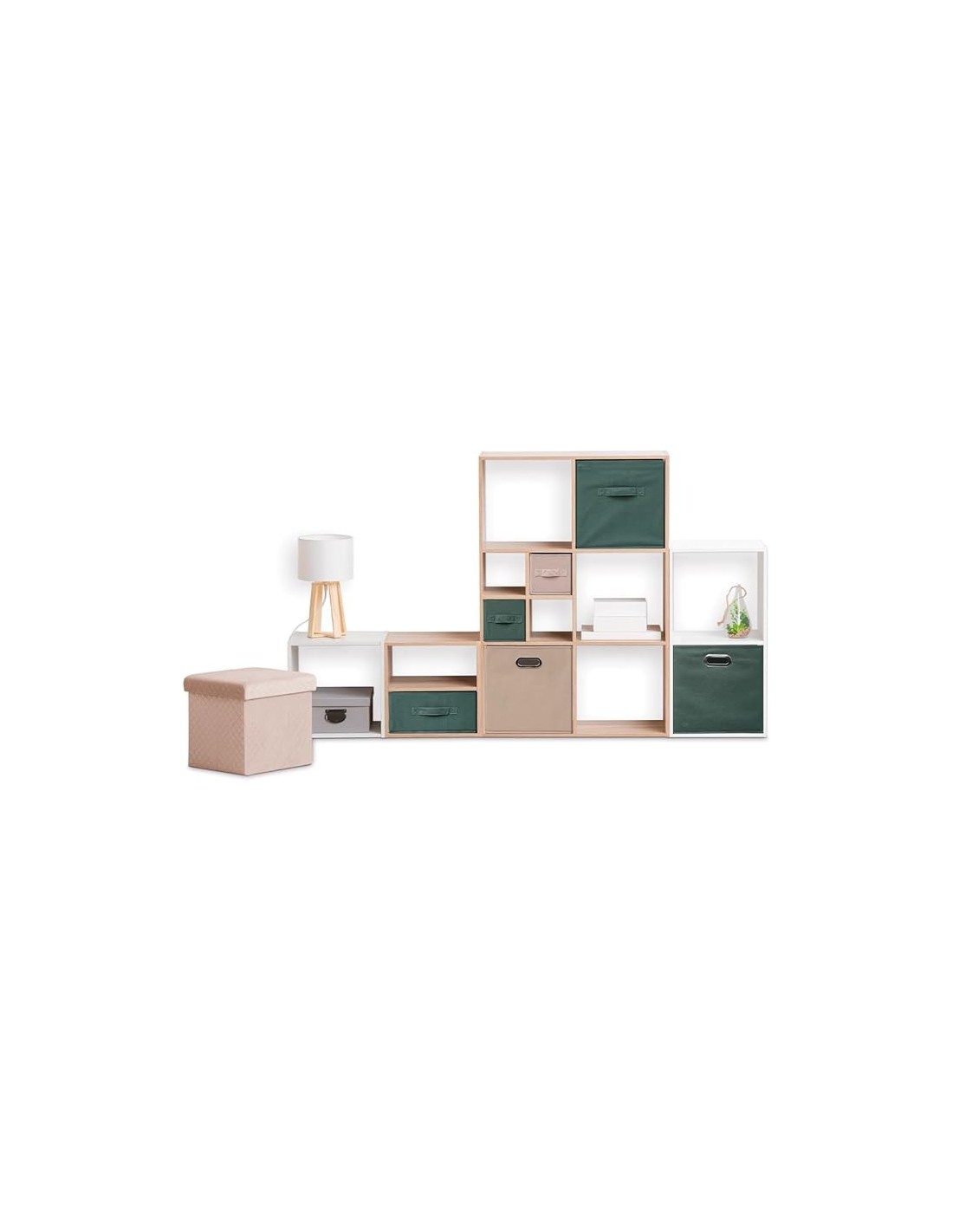 Scatola Portaoggetti in Lino 31x31x15 cm Beige | Shopincasa