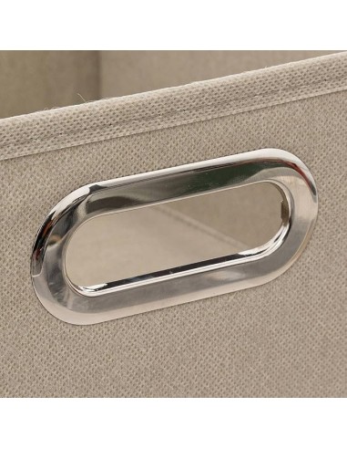Scatola Portaoggetti in Lino 31x31x15 cm Beige | Shopincasa