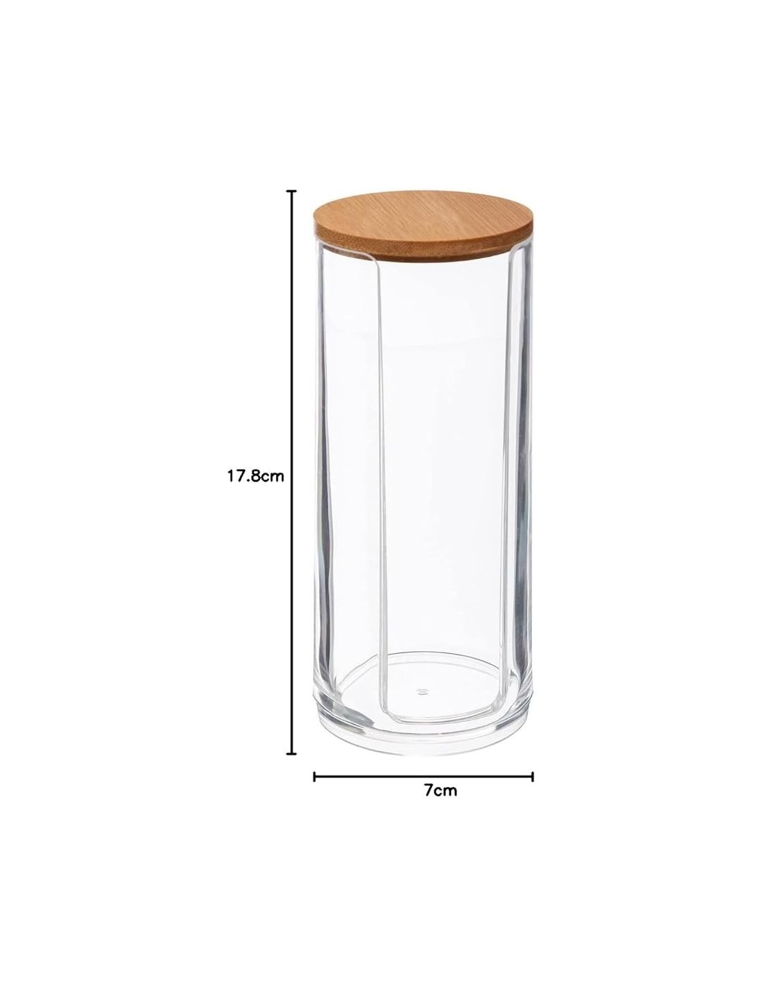 Dispenser Cotone EDM in Bambù Trasparente | Shopincasa